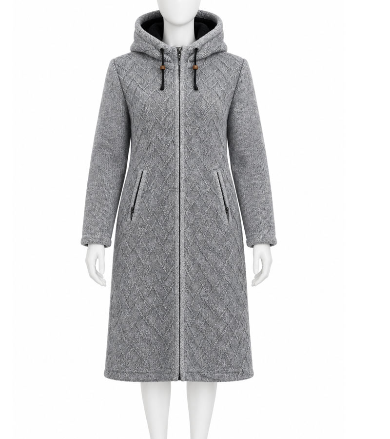 Women’s Winter Long Wool Coat Handmade by Nepalese Artisans – Warm Fleece Lining Women’s Winter Long Wool Coat Handmade by Nepalese Artisans – Warm Fleece Lining