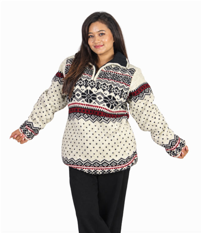 Unisex 100% Wool Winter Jacket | Fair Trade, Handmade in Nepal Unisex 100% Wool Winter Jacket | Fair Trade, Handmade in Nepal